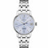 Orologio automatico Seiko Presage SRP841J1 da donna - cassa in acciaio inossidabile da 33,8 mm, quadrante blu ghiaccio con texture, datario