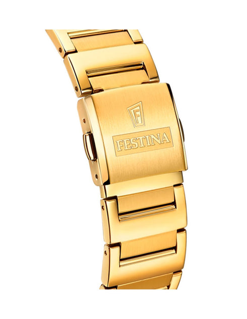 FESTINAFestina F20678/2 On the Square Men's Watch – Gold Stainless Steel, Silver Dial, QuartzWATCHESEcecile
