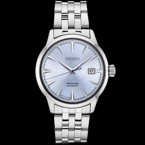 Seiko Presage SRPE19J1 Men's Automatic Watch - Light Blue Dial, Stainless Steel Bracelet