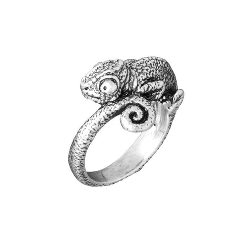 Giovanni Raspini 12280 Chameleon Ring – Sterling Silver, Size 16, Handmade