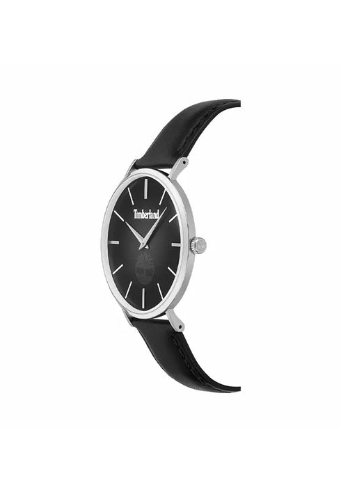 TIMBERLANDTimberland TBL15514JS02 Men's Rangeley Watch – 42mm Stainless Steel Case, Black Leather Strap, Black Dial, Quartz Movement, 5 ATM Water ResistanceWATCHESEcecile