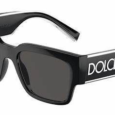 Dolce & Gabbana DG6184 501/87 Unisex Sunglasses - Black Frame, Dark Gray Lenses