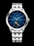 Baume & Mercier Clifton MOA10725 Orologio automatico da uomo - Cassa in acciaio inossidabile da 42 mm, quadrante laccato blu, day-date, fasi lunari, bracciale in acciaio inossidabile