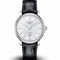 Tissot Carson Premium Automatic Lady T122.207.16.036.01 Orologio da donna, quadrante argento, cinturino in pelle nera