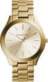 Michael Kors MK3179 Women's Slim Runway Gold-Tone Stainless Steel Watc