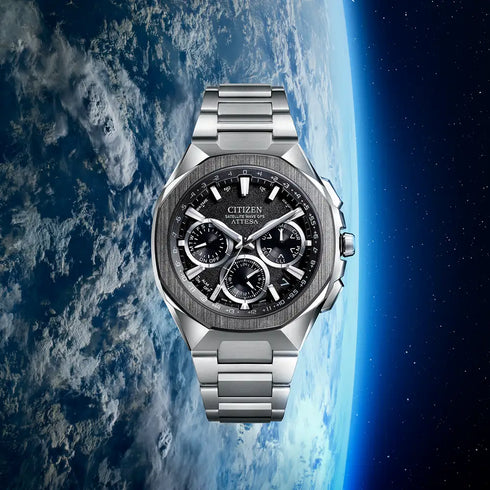 Citizen Attesa CC4104-53E Satellite Wave GPS - Super Titanio, lunetta in ceramica