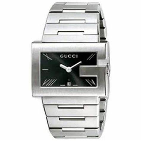 Gucci 100G Series YA100305 Men's Watch – Black Dial, Stainless Steel Bracelet