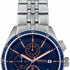 Breil Net EW0544 Men's Chronograph Watch - 42mm Black Dial with Rose Gold Accents, Blue Steel Case and Bracelet