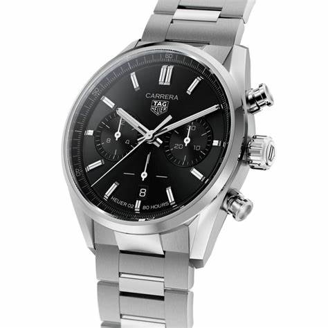 TAG Heuer Carrera Calibre Heuer 02 CBN2010.BA0642 Men's Watch - Black Dial, Steel Bracelet