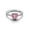 Pandora Elevated Pink Heart Ring 198421C03 – Sterling Silver with Pink Heart-Shaped Stone