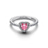 Pandora Elevated Pink Heart Ring 198421C03 – Sterling Silver with Pink Heart-Shaped Stone