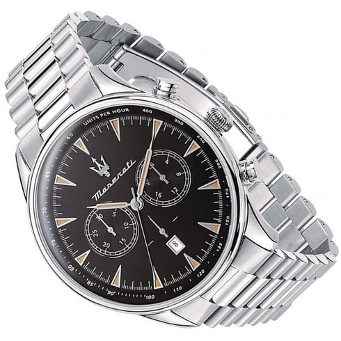 Orologio da uomo Maserati Tradizione Chronograph R8873646004 - Acciaio inossidabile, quadrante nero