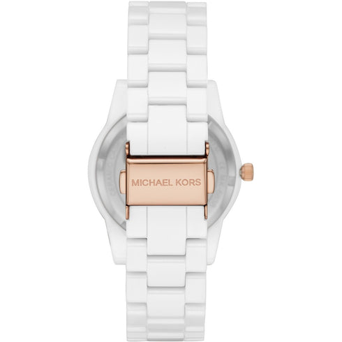 Michael Kors MK6837 Orologio da donna in ceramica bianca, 37 mm