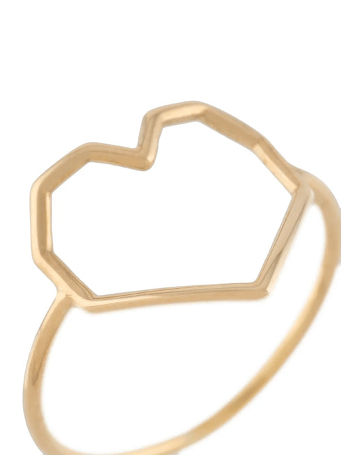 ALIITAAliita Corazón Puro Ring - 9kt Yellow Gold Heart, Handmade in ItalyBIJOUXEcecile