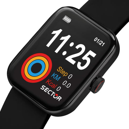 SECTORSector S - 03 R3251282004 Smartwatch 38mm Black Dial Silicone StrapWATCHESEcecile