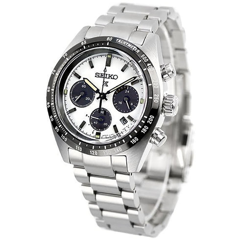 Seiko Prospex SSC813P1 Speedtimer Solar Chronograph Men's Watch - 39mm Stainless Steel, White Panda Dial