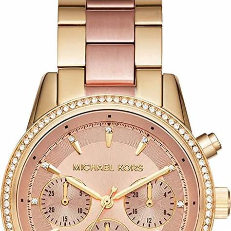 Michael Kors Laney MK4705 Orologio da donna - Tonalità oro rosa, lunetta impreziosita da cristalli