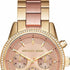 Michael Kors Laney MK4705 Orologio da donna - Tonalità oro rosa, lunetta impreziosita da cristalli