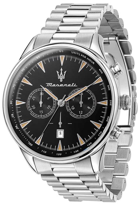 Orologio da uomo Maserati Tradizione Chronograph R8873646004 - Acciaio inossidabile, quadrante nero