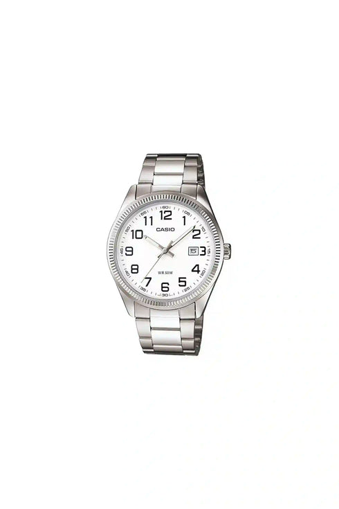 : Casio LTP-1302D-7BVDF Women's Analog Watch - Stainless Steel Band, White Dial