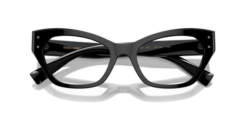 Dolce & Gabbana DG 3385 501 Occhiali da vista da donna - Montatura a occhi di gatto nera