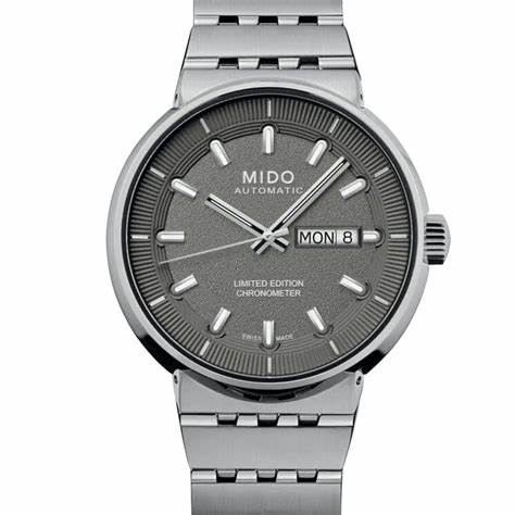 Mido All Dial IBA M8340.4.B3.11 Orologio da uomo - 42 mm, quadrante grigio, cassa e bracciale in acciaio inossidabile