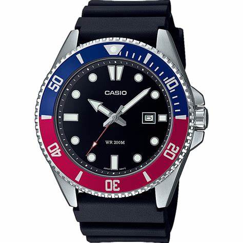 Orologio Casio MDV-107-1A3VEF da uomo - Quadrante nero, bracciale in acciaio inossidabile