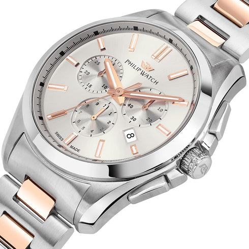 PHILIP WATCHPhilip Watch R8273618005 Amalfi Chronograph Men's Watch - 43mm, White Dial, Steel BraceletWATCHESEcecile