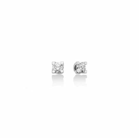 Miluna ERD5068-030G7 Women's White Gold Diamond Stud Earrings