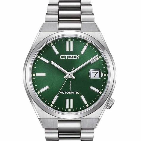 Citizen Tsuyosa NJ0200-50X 37mm Automatic Watch - Green Dial, Stainless Steel Bracelet