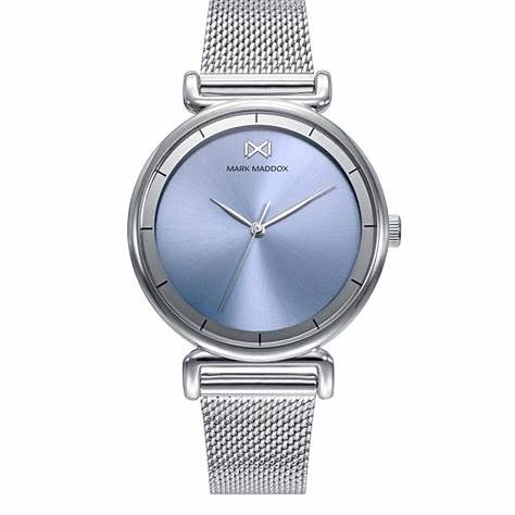 Mark Maddox MM0131-50 Women's Quartz Watch - Stainless Steel with Sky Blue Dial