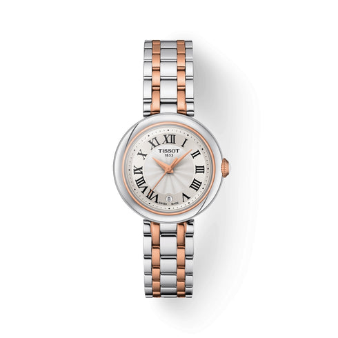 Tissot Bellissima Small Lady T126.010.22.013.01 Women's Quartz Watch - 26mm Two-Tone Stainless Steel, Silver Guilloché Dial