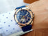 Bulova Marine Star 98A227 Men's Automatic Watch - Blue Dial, Rose Gold-Tone Case