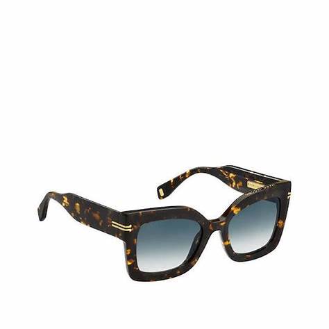 Lunettes de soleil Marc Jacobs MJ 1073/S 086/08 pour femme - monture havane, verres bleus dégradés