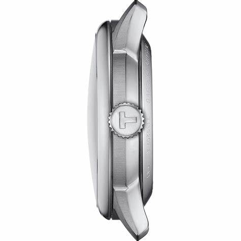 Tissot Chemin des Tourelles Powermatic 80 Women's Watch T1392071611100 - 34mm, Mother-of-Pearl Dial, Red Leather Strap