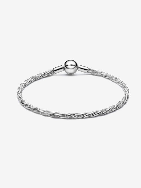 PANDORAPandora 593757C00 - 19 Twisted Snake Chain Bracelet – Sterling Silver, 19cmBIJOXEcecile