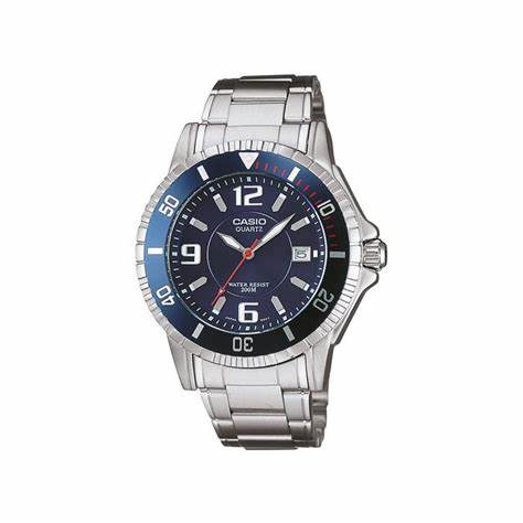 Casio MTD-1053D-2AVES Men's Watch - Blue Dial, Stainless Steel Bracelet