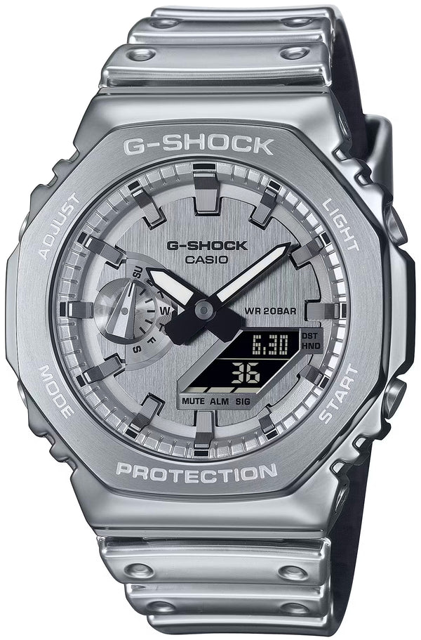 CASIO G - SHOCKCasio G - Shock GM - 2100YM - 8AER Men's Watch – 44.4mm Silver Stainless Steel Bezel, Analog - Digital Display, Tough Silicone Strap, 200M Water ResistanceWATCHESEcecile