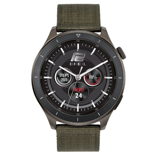 Breil BC-1 TW2034 Men's Smartwatch - 46.5mm Black Case, Dual Interchangeable Straps