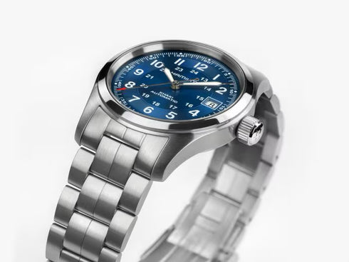 Hamilton Khaki Field Auto H70455140 – 38mm Blue Dial, Steel Bracelet, 80h Power