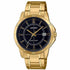 Casio MTP-V004G-1CUDF Herren Gold-Ton Analog Uhr – Schwarzes Zifferblatt