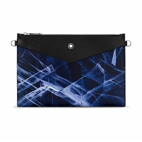 Montblanc Meisterstück Selection Glacier Brieftasche - Blaues Leder, 6 Kartenfächer