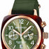 Briston Clubmaster Classic Cronógrafo 40mm Oro Rosa Esfera Verde Correa NATO Verde 19140.PRA.T.26.NOL