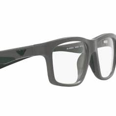 Emporio Armani EA3220U 5060 55 Men's Eyeglasses - Matte Gray Frame, Clear Lenses