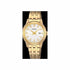 Seiko SUR412P1 Women's Quartz Watch - White Dial, Gold-Tone Stainless Steel Bracelet