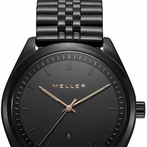 Meller Ekon Baki Black 6NR-3BLACK Men's Watch - Black Dial, Black Stainless Steel Bracelet