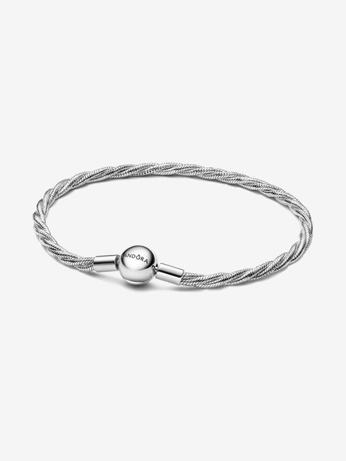 PANDORAPandora 593757C00 - 19 Twisted Snake Chain Bracelet – Sterling Silver, 19cmBIJOXEcecile