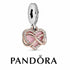 Pandora 788878C01 Charm scintillante con cuore infinito - Placcatura bicolore in argento sterling e oro rosa 14k con zirconia cubica