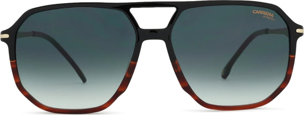 Carrera 324/S WR7-9K 59 Men's Sunglasses - Black Havana Frame, Green Shaded Lenses