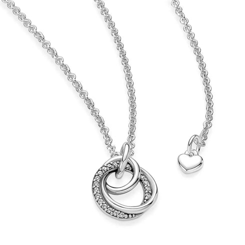 PANDORAPandora 391455C01 - 60 Family Always Encircled Necklace – Sterling Silver, 60cmBIJOUXEcecile